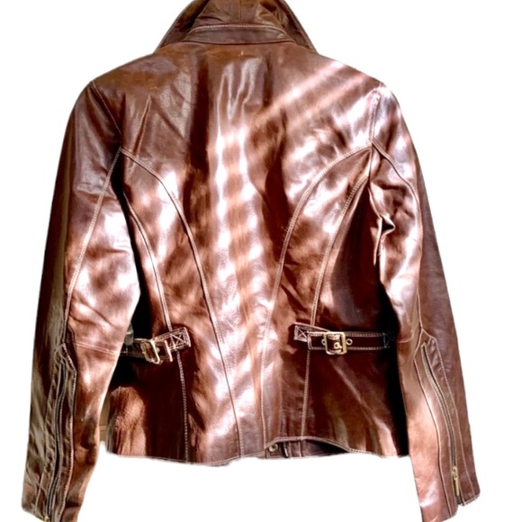 Leather Moto $300 a.n.a Coat Jacket - Picture 2 of 6